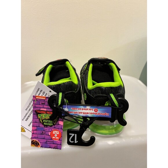 NWT Teenage Mutant Ninja Turtles TMNT Kids Light Up Sneakers Shoes - Kids 12 - Picture 5 of 10